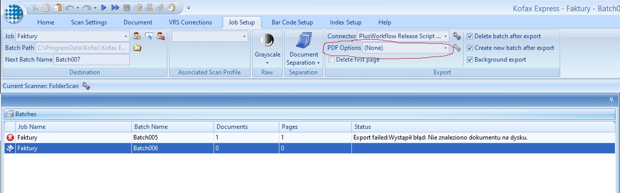 Dostępne Wtyczki i Moduły (Uniwersalne komponenty PWE Home) > Kofax Express - instalacja i konfiguracja > Kofax - pdf export.jpg