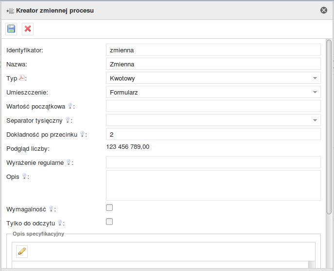 PlusWorkflow Editor > 4.5.6. Typ zmiennej procesu - Kwotowy > image2019-2-2 1:14:23.png