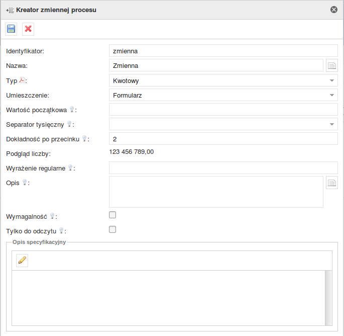 PlusWorkflow Editor > 4.5.6. Typ zmiennej procesu - Kwotowy > image2019-2-26 22:13:55.png