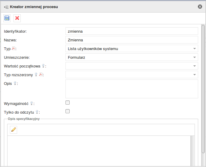 PlusWorkflow Editor > 4.5.8. Typ zmiennej procesu - Lista użytkowników systemu > image2019-2-2 1:19:15.png