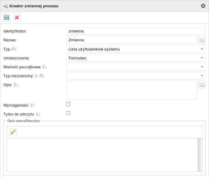 PlusWorkflow Editor > 4.5.8. Typ zmiennej procesu - Lista użytkowników systemu > image2019-2-26 22:16:8.png