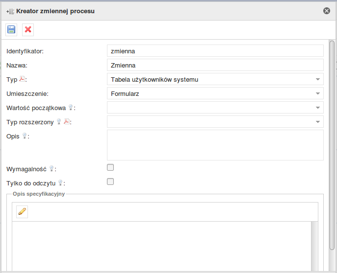 PlusWorkflow Editor > 4.5.14. Typ zmiennej procesu - Tabela użytkowników systemu > image2019-2-2 1:34:14.png