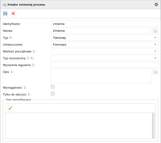 PlusWorkflow Editor > 4.5.15. Typ zmiennej procesu - Tekstowy > image2019-2-26 22:20:45.png