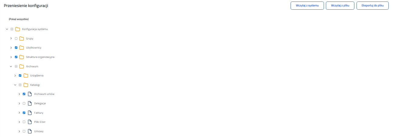 PlusWorkflow > Przenoszenie konfiguracji > wybór obiektów do eksportu.PNG