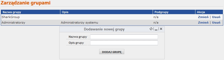 Zarządzanie grupami