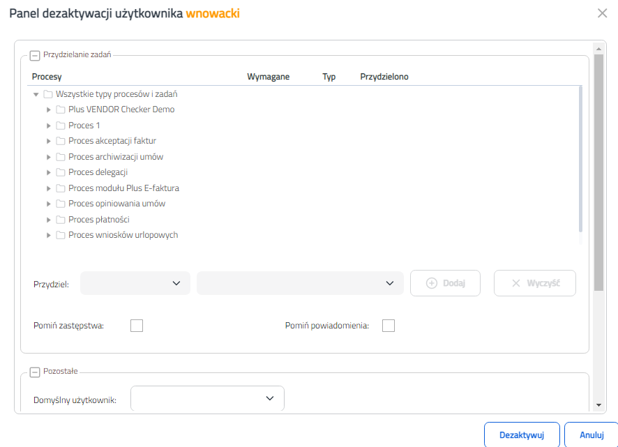 PlusWorkflow > Zarządzanie użytkownikami > dezaktywacja.PNG