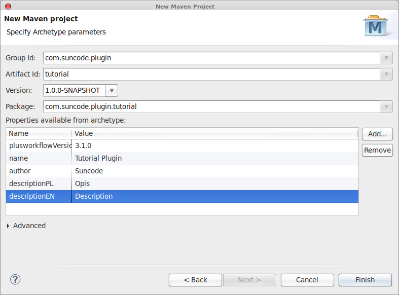 PlusWorkflow > 1. Stworzenie projektu wtyczki > New Maven Project _020.png